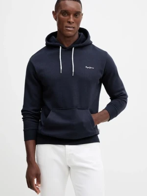 Pepe Jeans bluza męska kolor granatowy z kapturem gładka PM5800012