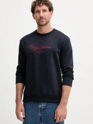 Pepe Jeans bluza męska kolor granatowy z nadrukiem PM5800011
