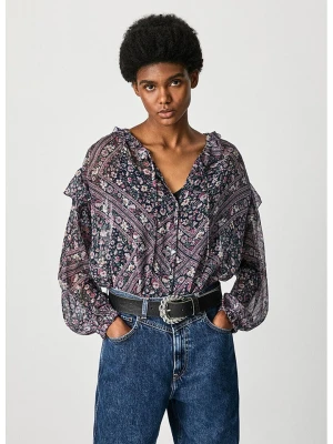Pepe Jeans Bluzka "Lexy" w kolorze fioletowym ze wzorem rozmiar: S