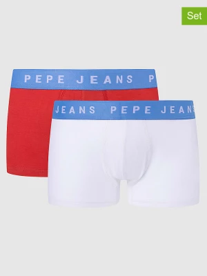 Pepe Jeans Bokserki (2 pary) w kolorze czerwono-białym rozmiar: M