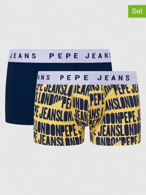 Pepe Jeans Bokserki (2 pary) w kolorze granatowo-żółtym rozmiar: S