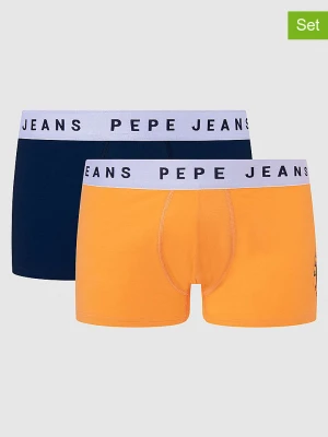 Pepe Jeans Bokserki (2 pary) w kolorze granatowym i pomarańczowym rozmiar: S