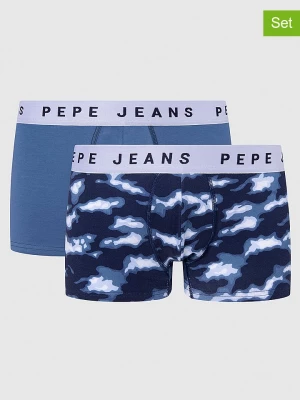 Pepe Jeans Bokserki (2 pary) w kolorze niebieskim i granatowym rozmiar: M