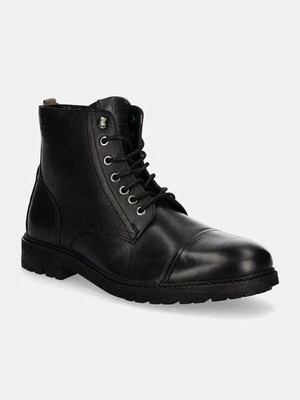 Pepe Jeans buty skórzane PMS50245 męskie kolor czarny FRED LAND