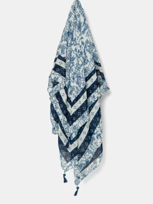 Pepe Jeans chusta BEGONA SCARF damska kolor niebieski wzorzysta PL110702