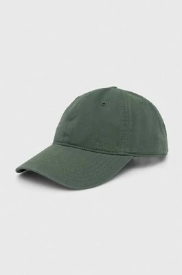 Pepe Jeans czapka z daszkiem bawełniana kolor zielony gładka