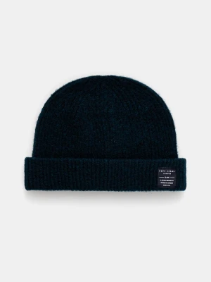 Pepe Jeans czapka z domieszką wełny granatowy