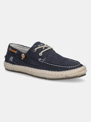 Pepe Jeans espadryle zamszowe TOURIST DECK kolor granatowy PMS10335