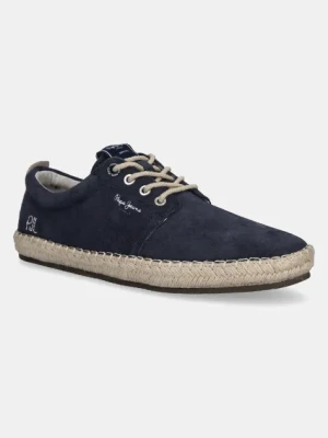 Pepe Jeans espadryle zamszowe TOURIST WEST kolor granatowy PMS10336