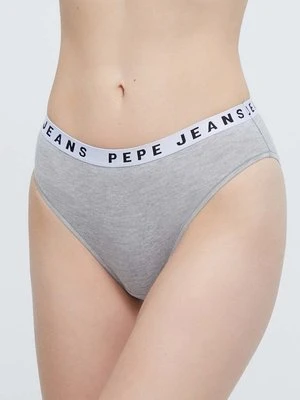 Pepe Jeans figi LOGO BIKINI kolor szary PLU10921