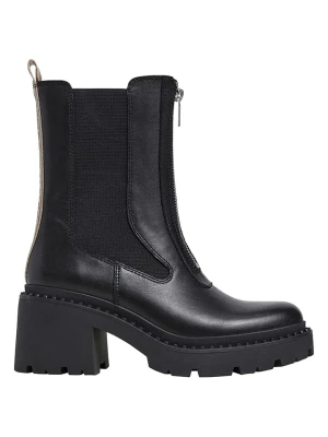 Pepe Jeans FOOTWEAR Skórzane botki "Glen Desert" w kolorze czarnym rozmiar: 40