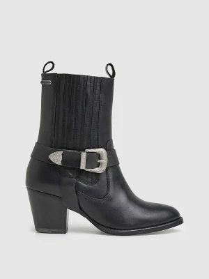 Pepe Jeans FOOTWEAR Skórzane botki "Luna Rock" w kolorze czarnym rozmiar: 38