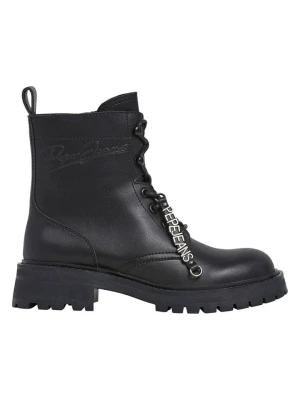 Pepe Jeans FOOTWEAR Skórzane botki w kolorze czarnym rozmiar: 37