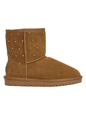 Pepe Jeans FOOTWEAR Skórzane botki zimowe w kolorze jasnobrązowym rozmiar: 37