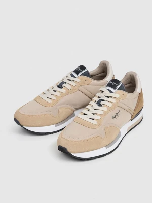 Pepe Jeans FOOTWEAR Skórzane buty w kolorze beżowym do biegania rozmiar: 43