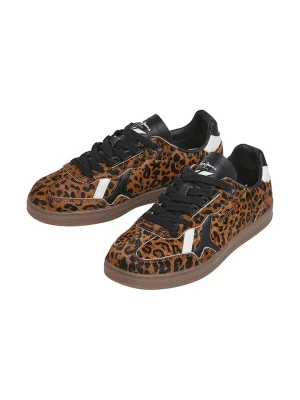 Pepe Jeans FOOTWEAR Skórzane sneakersy "Ball" w kolorze czarno-brązowym rozmiar: 40