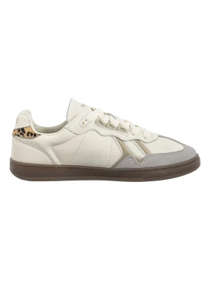 Pepe Jeans FOOTWEAR Skórzane sneakersy "Ball" w kolorze kremowo-szarym rozmiar: 38