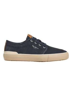 Pepe Jeans FOOTWEAR Skórzane sneakersy "Ben Low" w kolorze granatowym rozmiar: 44