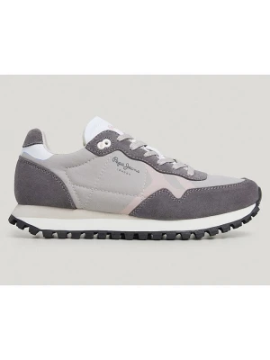 Pepe Jeans FOOTWEAR Skórzane sneakersy "Brit" w kolorze szarym rozmiar: 40