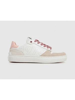 Pepe Jeans FOOTWEAR Skórzane sneakersy "Camden Seal" w kolorze biało-beżowym rozmiar: 39