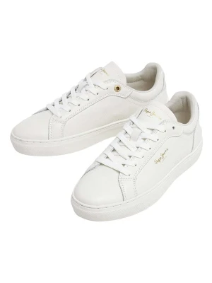 Pepe Jeans FOOTWEAR Skórzane sneakersy "Camden" w kolorze kremowym rozmiar: 38