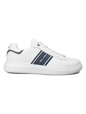 Pepe Jeans FOOTWEAR Skórzane sneakersy "Eaton" w kolorze biało-granatowym rozmiar: 42