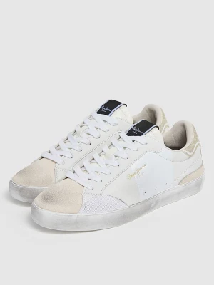 Pepe Jeans FOOTWEAR Skórzane sneakersy w kolorze białym rozmiar: 36