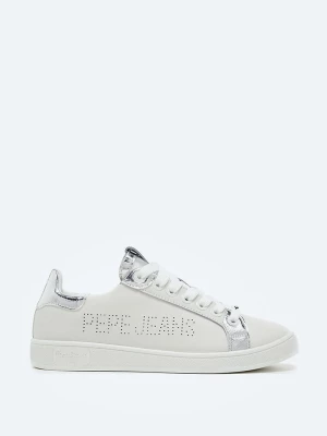 Pepe Jeans FOOTWEAR Skórzane sneakersy w kolorze białym rozmiar: 39