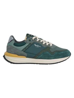 Pepe Jeans FOOTWEAR Skórzane sneakersy w kolorze zielonym rozmiar: 45
