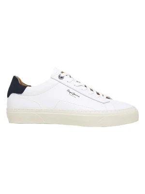 Pepe Jeans FOOTWEAR Skórzane sneakersy "Yogi" w kolorze białym rozmiar: 41