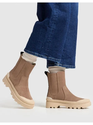 Pepe Jeans FOOTWEAR Skórzane sztyblety "Ascot" w kolorze jasnobrązowym rozmiar: 36