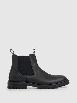 Pepe Jeans FOOTWEAR Skórzane sztyblety "Logan" w kolorze czarnym rozmiar: 42