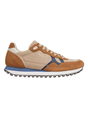 Pepe Jeans FOOTWEAR Sneakersy "Brit-On Prints" w kolorze jasnobrązowym rozmiar: 40