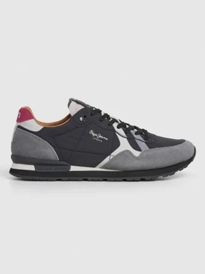 Pepe Jeans FOOTWEAR Sneakersy "Brit Prints" w kolorze biało-szaro-granatowym rozmiar: 46
