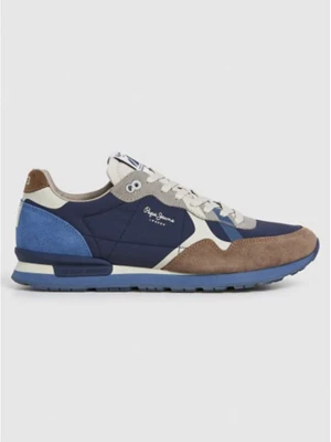 Pepe Jeans FOOTWEAR Sneakersy "Brit Prints" w kolorze niebiesko-granatowym rozmiar: 44
