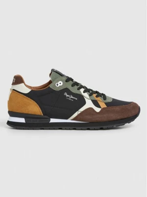 Pepe Jeans FOOTWEAR Sneakersy "Brit Prints" w kolorze w oliwkowo-jasnobrązowo-brązowym rozmiar: 42