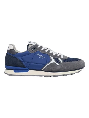 Pepe Jeans FOOTWEAR Sneakersy "Brit Serie" w kolorze szaro-niebieskim rozmiar: 40