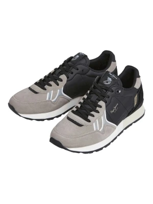 Pepe Jeans FOOTWEAR Sneakersy "Brit" w kolorze antracytowo-czarno-szarym rozmiar: 45