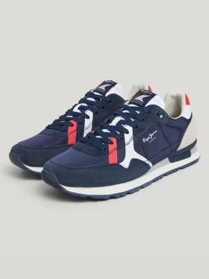 Pepe Jeans FOOTWEAR Sneakersy "Brit" w kolorze czerwono-granatowym rozmiar: 44