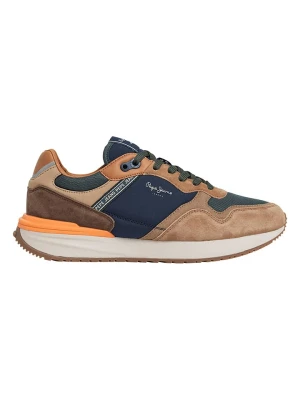 Pepe Jeans FOOTWEAR Sneakersy "Buster Pro" w kolorze zielono-jasnobrązowym rozmiar: 44