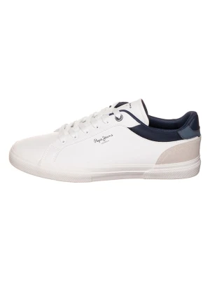 Pepe Jeans FOOTWEAR Sneakersy "Court" w kolorze biało-niebieskim rozmiar: 42