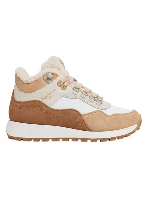 Pepe Jeans FOOTWEAR Sneakersy "Dean Curve" w kolorze beżowo-jasnobrązowym rozmiar: 37