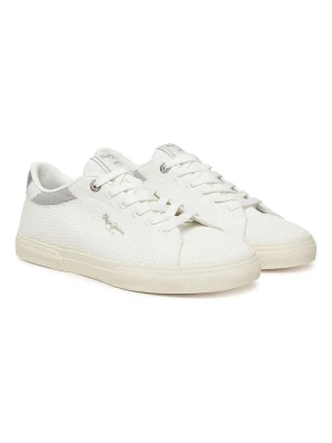 Pepe Jeans FOOTWEAR Sneakersy "Kenton" w kolorze srebrno-kremowym rozmiar: 41