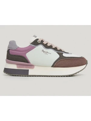 Pepe Jeans FOOTWEAR Sneakersy "Rusper Mania" w kolorze biało-oliwkowym rozmiar: 37