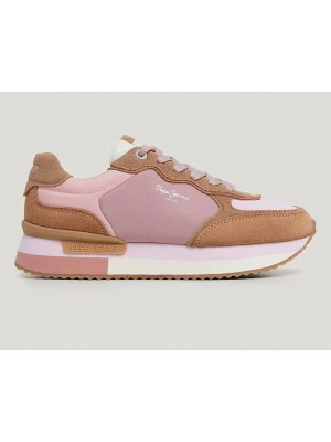 Pepe Jeans FOOTWEAR Sneakersy "Rusper Mania" w kolorze jasnoróżowo-jasnobrązowym rozmiar: 41