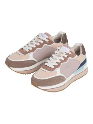 Pepe Jeans FOOTWEAR Sneakersy "Rusper" w kolorze brązowo-granatowo-jasnoróżowym rozmiar: 40
