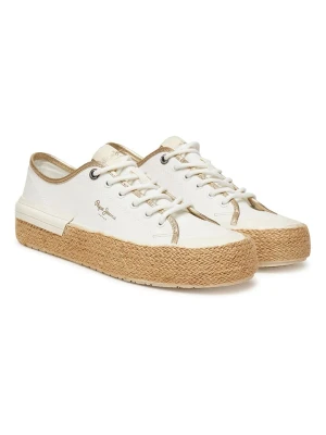 Pepe Jeans FOOTWEAR Sneakersy "Samoi" w kolorze białym rozmiar: 40