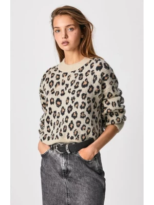 Pepe Jeans FOOTWEAR Sweter w kolorze beżowo-jasnobrązowym rozmiar: XS
