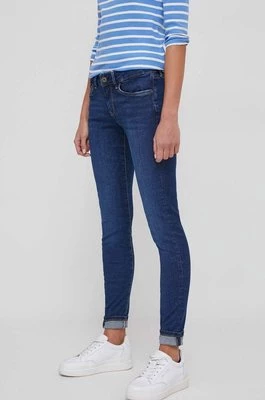 Pepe Jeans jeansy SKINNY JEANS LW damskie kolor granatowy PL204583XW5