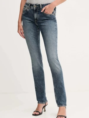 Pepe Jeans jeansy damskie kolor niebieski PL20506284UM